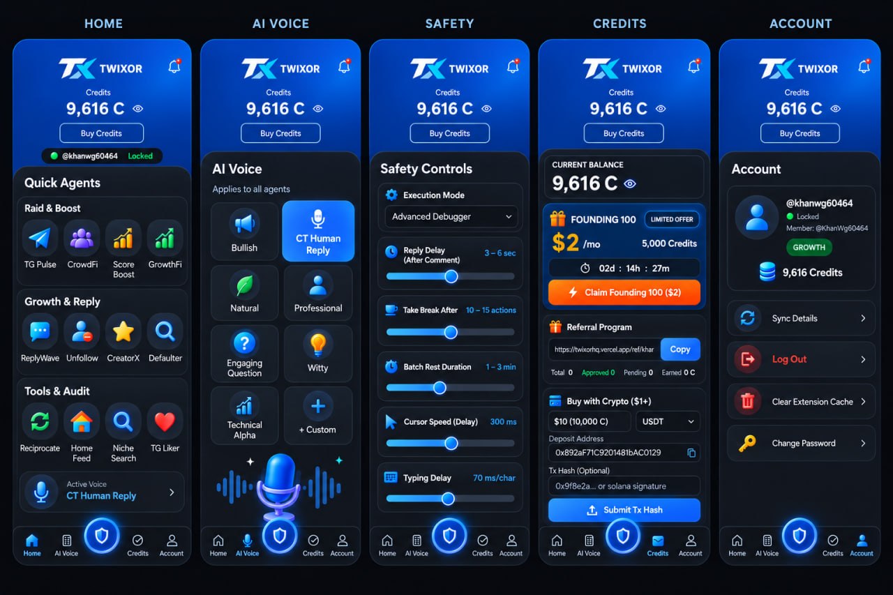 Twixor Extension Interface Real Screenshot
